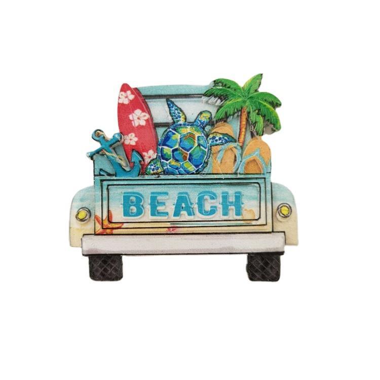 Custom Resin Print Caribbean Beach Collection Barbados Souvenir Fridge Magnet