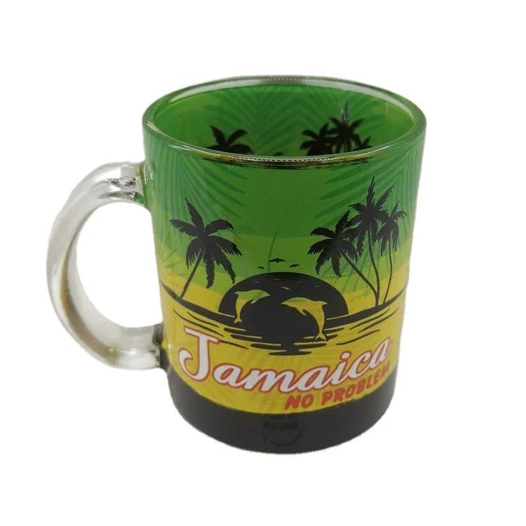 Custom Logo Beach Souvenir Turtle Mug Transparent Glass Coffee Mug