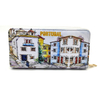 Custom Logo Printed Long Purse Tourist Souvenir Beach PU Leather Clutch Bags for Women