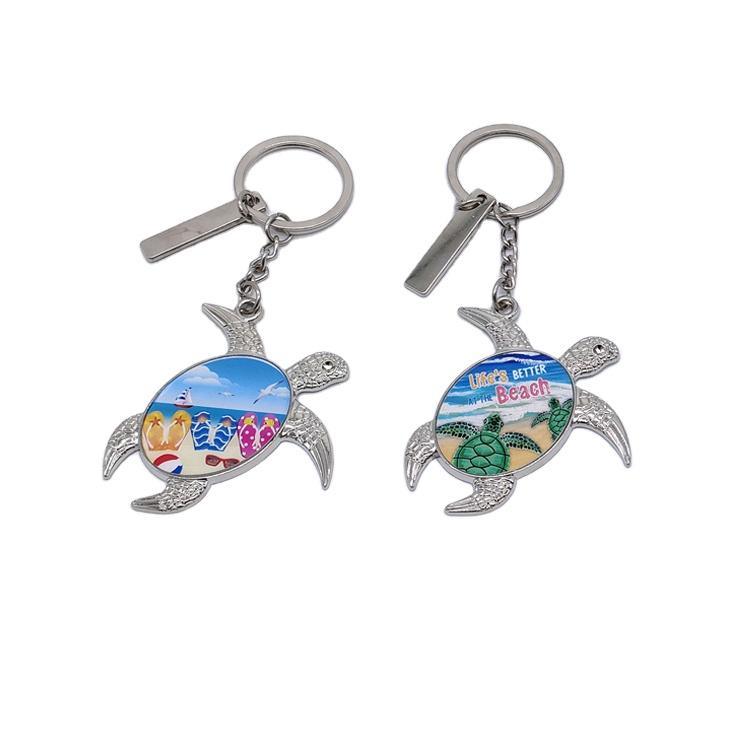 Llaveros De Tortugas Custom Metal Ocean Animal Beach Souvenir Turtle Keychain