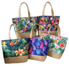 Wholesale Summer Beach Plant Print Shoulder Bag Women Tote Bags