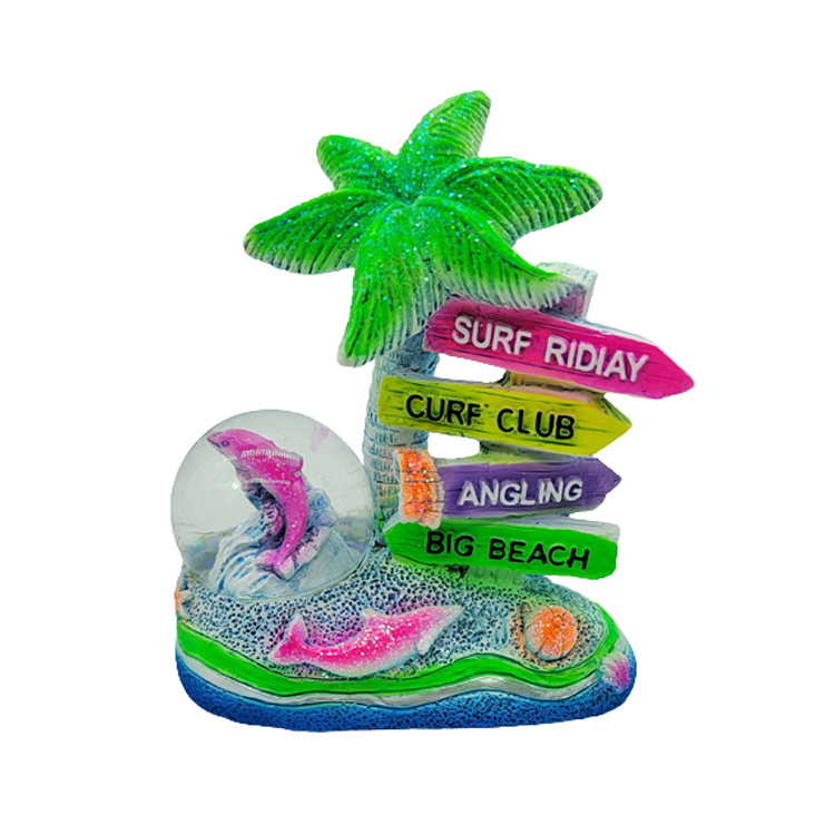 Wholesale Custom Island Palm Tree Tropical Beach Souvenir Jamaica Snow Globe