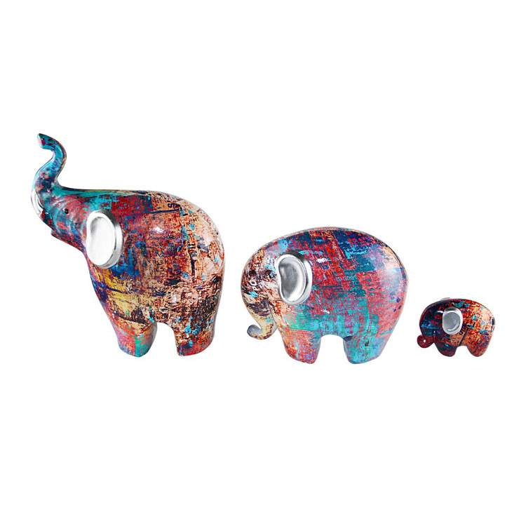 Custom Animal Figurine Resin Elephants Small Statues