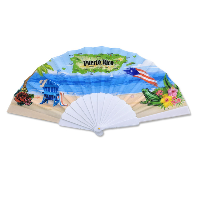 Factory Customized Logo Printing Foldable Tourist Souvenir Plastic Hand Fans Wholesale Custom Hand Fan for Women