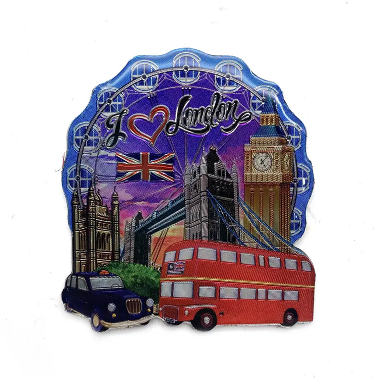 Custom Country City Fridge Magnet Tourist Souvenir London Wooden Magnet