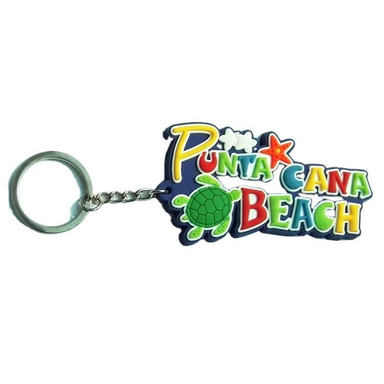 Wholesale Tourist Souvenir Soft PVC Keychain Custom PVC Key Chain