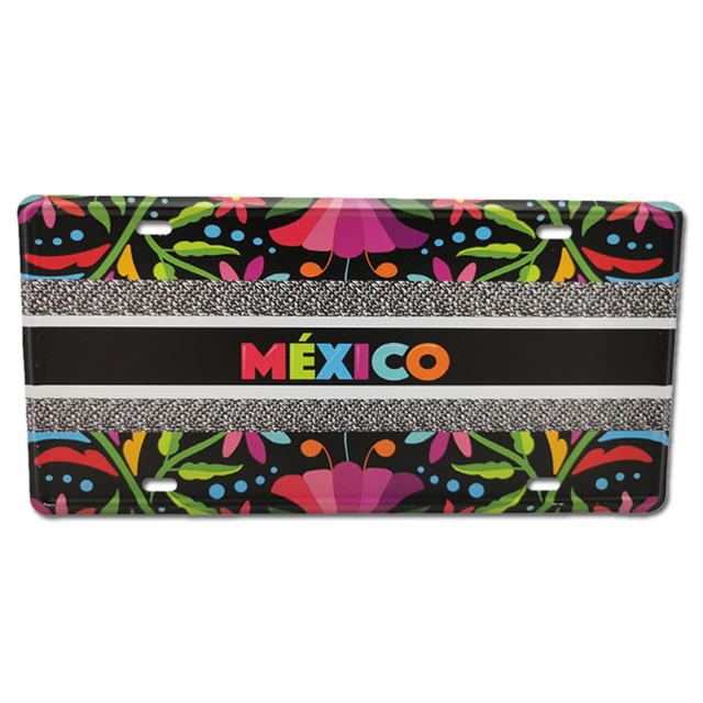 Customized Printing Skull Mexico Souvenir Cancun Mexican License Plate for Home Wall Decor