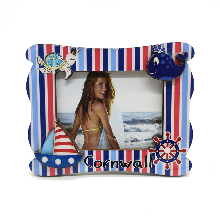 Custom Logo Epoxy MDF Wood Souvenir Miami Beach Photo Frame