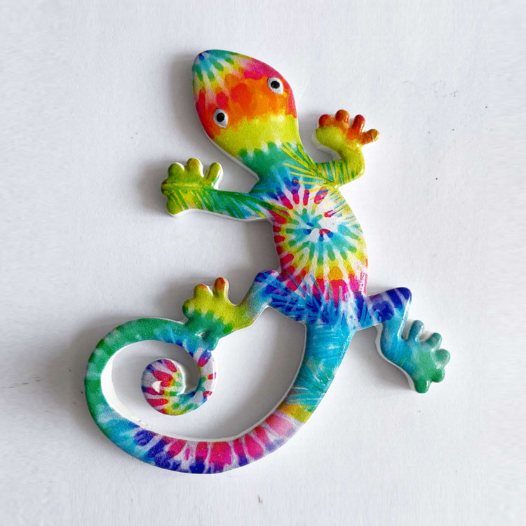 Custom Resin Printing Gecko Fridge Magnet Colorful Spain Souvenir Lizard Magnets