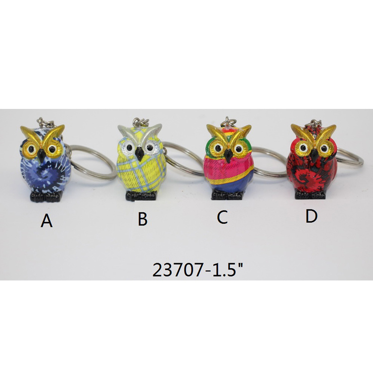 Wholesale Custom Animal Figurine Home Decor Colorful Resin Owl Statue