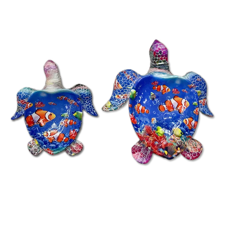 Wholesale Personalized Tropical Beach Souvenir Turtle Resin Fish Ashtray