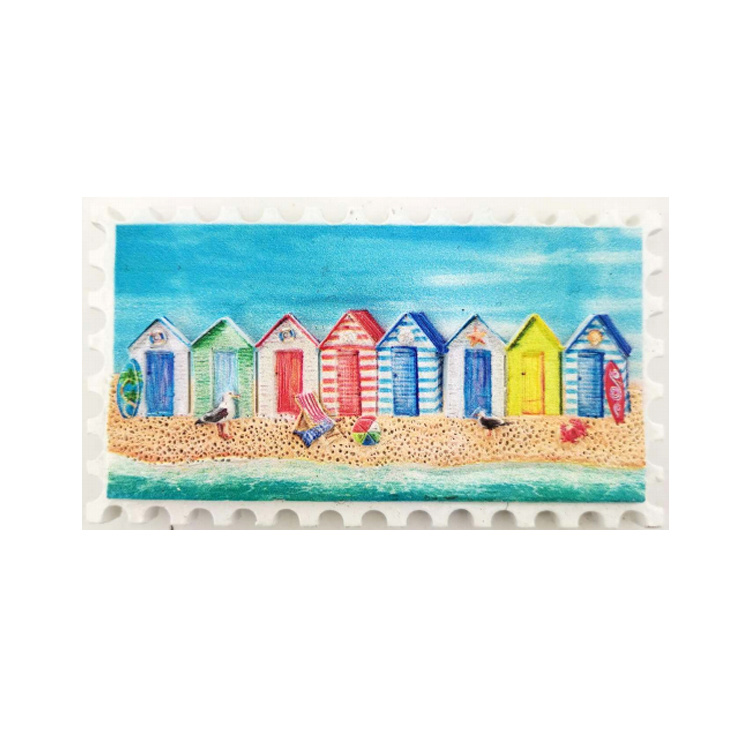 Custom Resin Printing Beach Bahamas Aruba Souvenir Flamingo Fridge Magnet