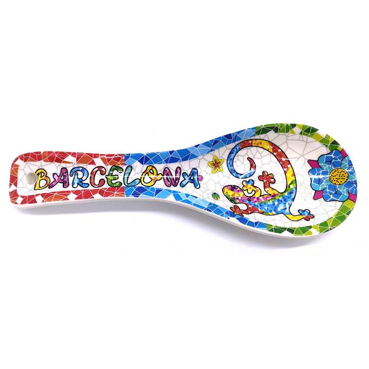 Custom Printing Decal Ceramic Tourist Italy Souvenirs Spoon Rest Holder