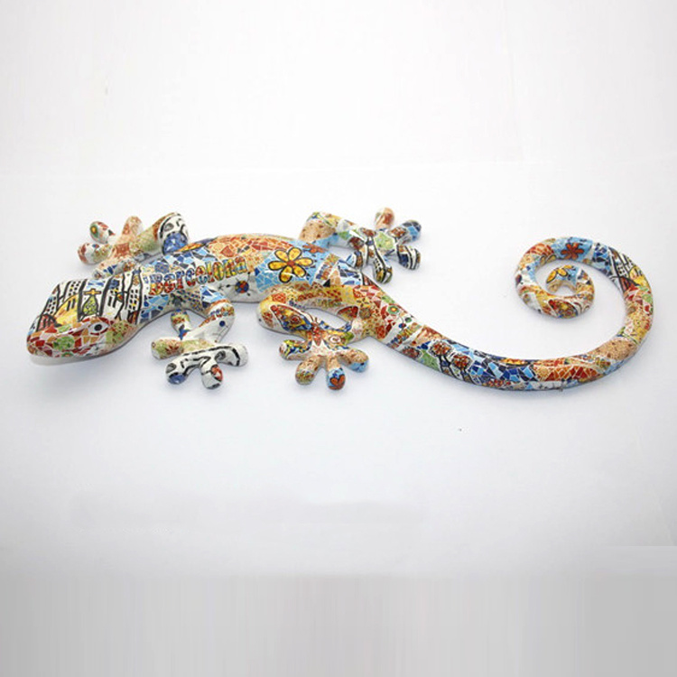 European Style Animal Figurines Resin Wall Lizard Hanging Ornaments Animal Wall Decor