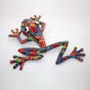 Modern Home Decor Graffiti Resin Frog Wall Hanging Sculpture