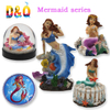 Factory Custom Hand Painted Resin Mermaid Figurine for Home Decoration