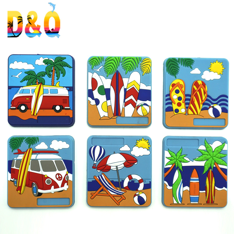 Customized Embossed Logo Tourist Souvenir 3D Soft PVC Rubber Fridge Magnet PVC Ref Magnet