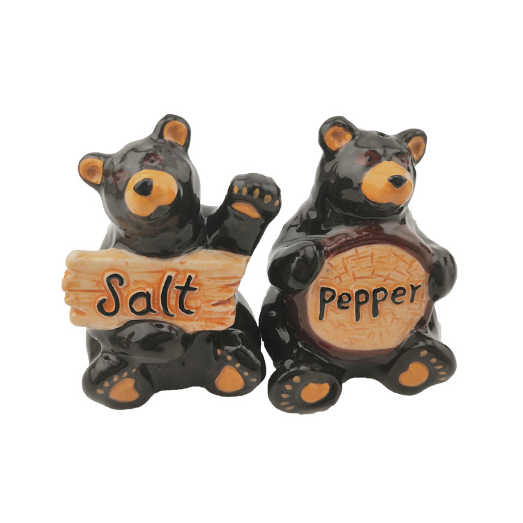 Table Decor Animal Shape Love Bear Ceramic Salt and Pepper Shaker