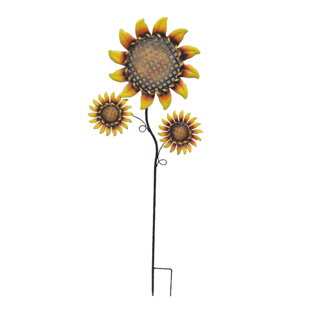 Wholesale Outdoor Metal Sunflower Stake Garden Yard Decoration