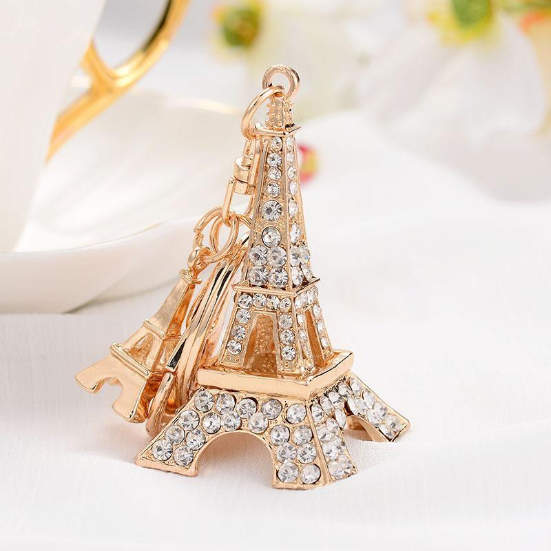 Metal Diamond Keyring Paris Souvenir Gift Eiffel Tower Keychain