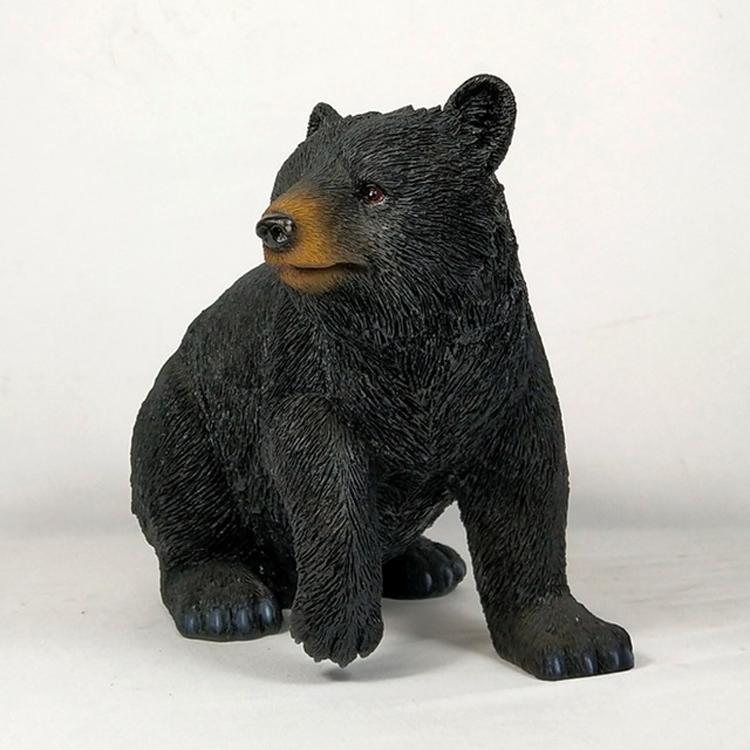 Garden Home Decor Resin Animal Statue Black Bear Figurine