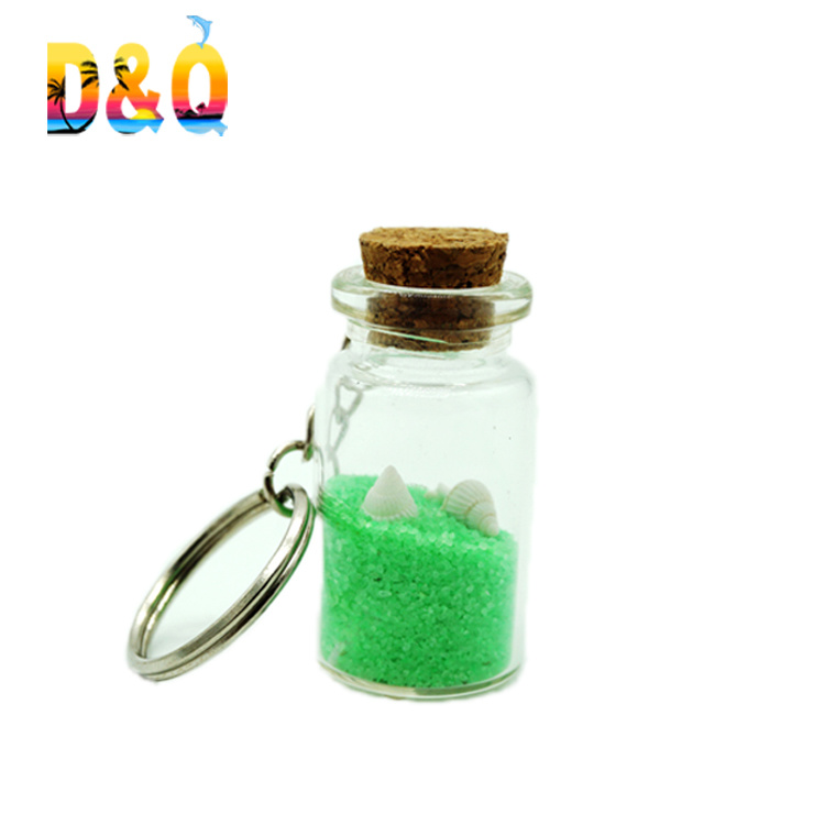 Wholesale Tourist Souvenir Gift Colorful Sand Bottle Keychain