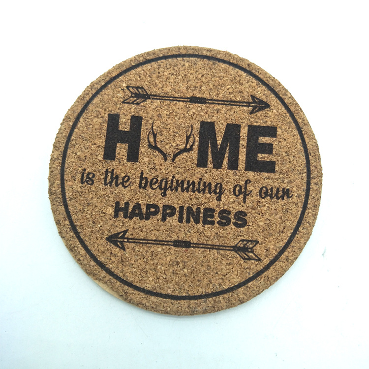 Wholesale Bulk Beer Custom Round Soft Wood Drink Blank MDF Cork Coaster with Holder Set for Drink