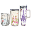 Customized Personalized Printed Souvenir Paris Mug Insulated Tumbler 500ML Stainless Steel France Paris Water Bottle