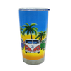 Custom Logo Design Printed Tourist Souvenir Stainless Steel Water Bottles Tropical Hawaii Summer Beach Palm Tree Tumbler