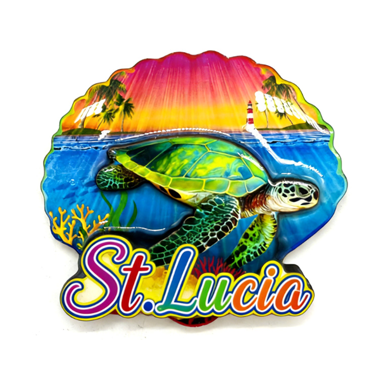 Factory Customized Epoxy Wooden MDF Magnet Mamaia Constanta Romania Souvenir Fridge Magnet