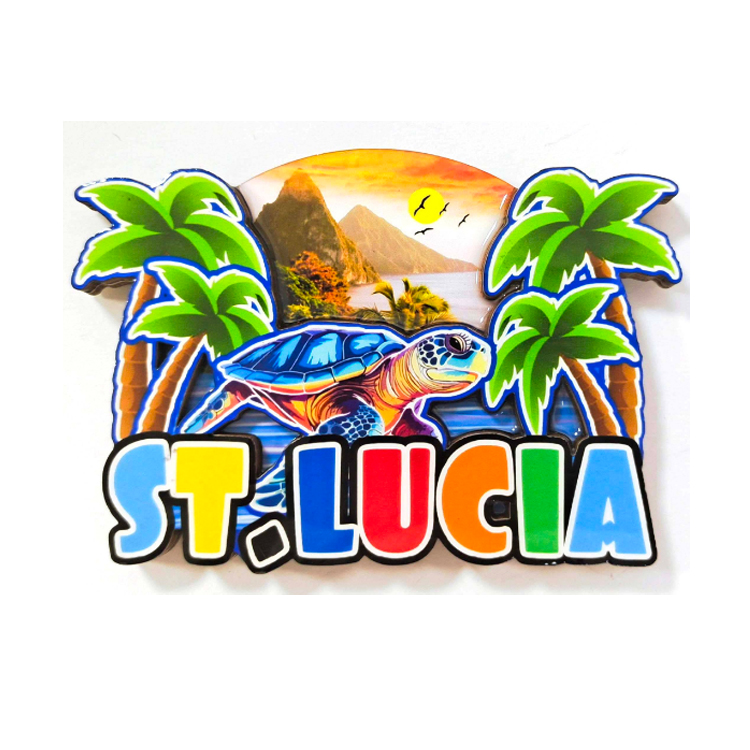 Factory Custom MDF Wood Tropical Beach Gift Design Antigua and Barbuda Souvenirs Fridge Magnet