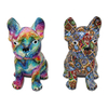 Wholesale Custom Home Living Room TV Cabinet Decor Colorful Dog Figurine Resin Bulldog Statue