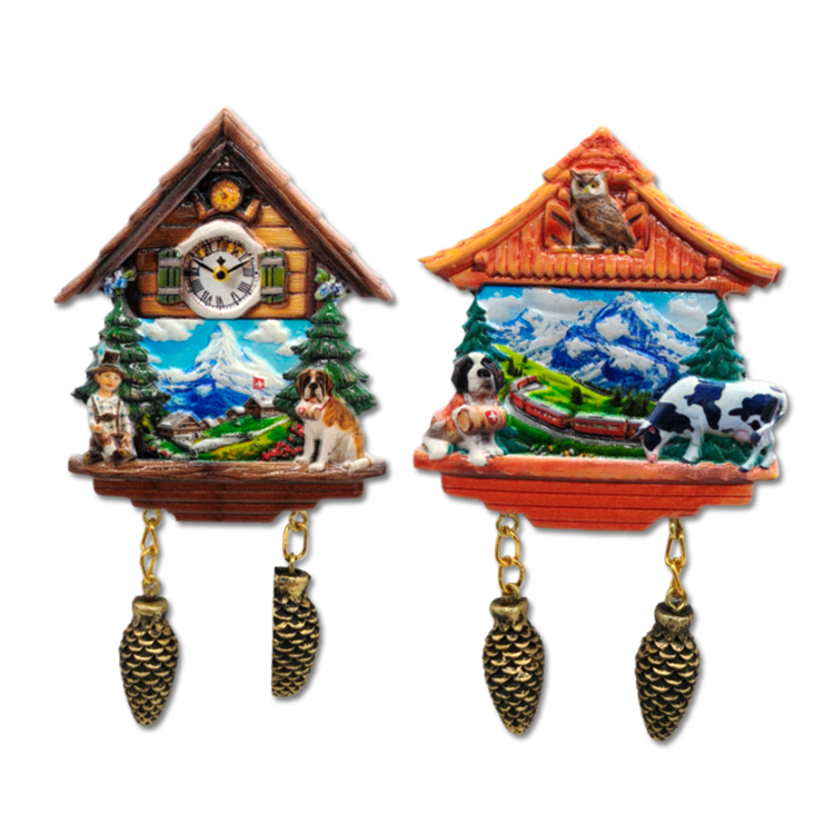 Custom Logo 3D Printed Switzerland Cow Refrigerator Magnet Geneva Souvenirs Fridge Magnet