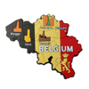 Custom Map Shape Rubber Soft PVC Magnet Brugge Gent Brussels Belgium Souvenir Fridge Magnet