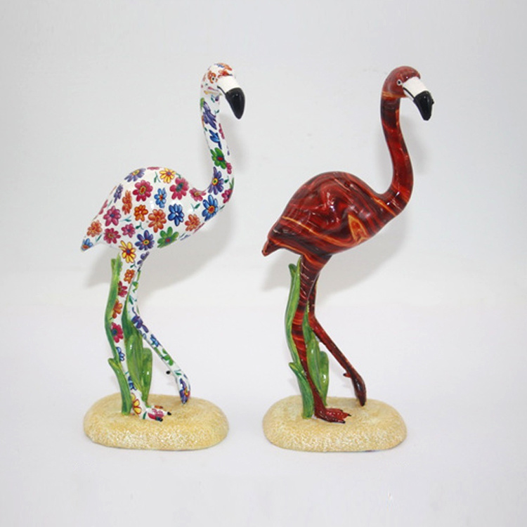 Custom Animal Statue Resin Flamingo Figurine for Home Decor