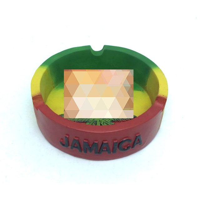 Custom Portable Jamaica Souvenir Gift Rasta Resin Ashtray