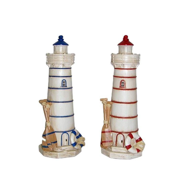 Nautical Craft Home Decorative Resin Lighthouse Statue for Souvenir