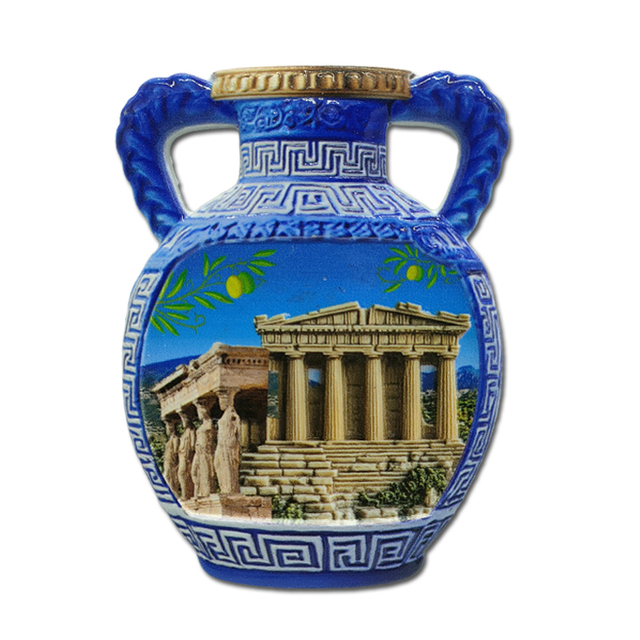 Factory Custom Logo Resin Refrigerator Magnet Greece Athens Souvenir Magnet