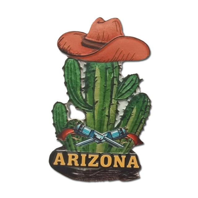 Custom logo Resin Printing USA State Fridge Magnets Desert Cactus arizona Souvenir Magnets