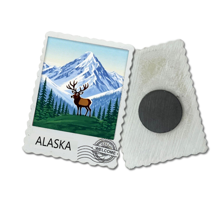 Custom Logo Melamine Resin Green Grass Snow Mountains Sheep Design Switzerland Souvenir Fridge Magnet Grindelwald Magnet