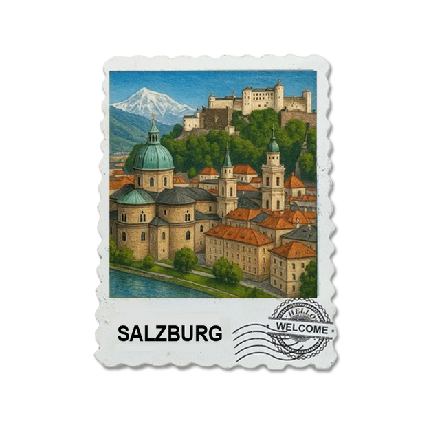 Resin Printing Austria City Souvenir Salzburg Austria Fridge Magnet
