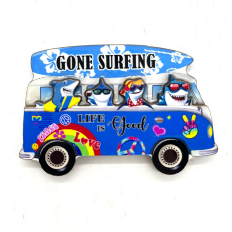 Custom Logo Black Bear Design MDF Wood Fridge Magnet Pennsylvania Mountain Vacation Pocono Souvenirs Fridge Magnet