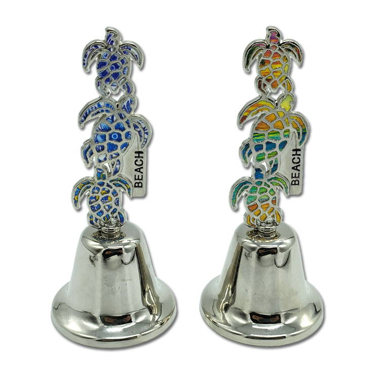 Custom Logo Country Tourist Metal Craft Bell Rotatable Germany Paris Souvenir Dinner Bell