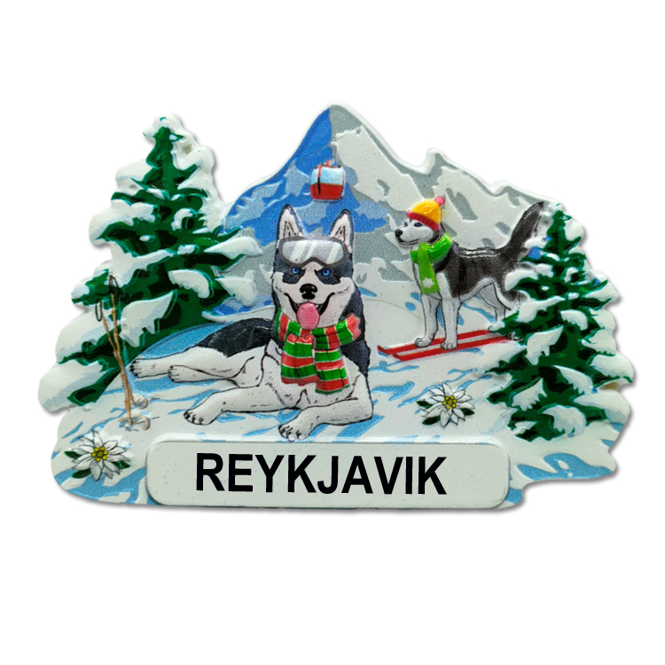 Tourist Gift Wood Iceland Souvenir Reykjavik Fridge Magnet