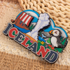 Tourist Gift Wood Iceland Souvenir Reykjavik Fridge Magnet