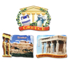 Custom Logo Design Printed Polyresin Greece Athens Souvenir Fridge Magnet