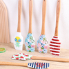 Customized Printed Silicon Spatula Kitchen Decor Portugal Gift Silicone Spatula with Wooden Handle