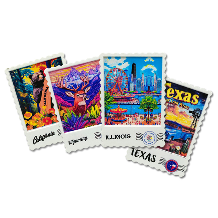 Custom Logo Resin 3D Country City Tourist Souvenir Fridge Magnet