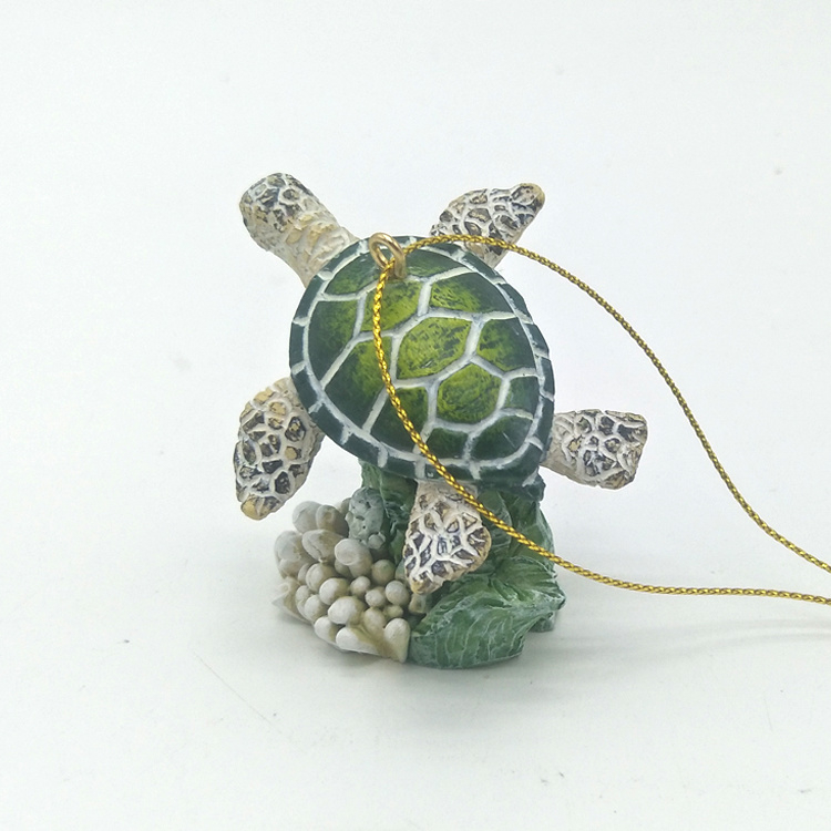 Beach Marine Animals Christmas Tree Hanging Decoration Resin Turtle Ornaments