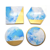 Wholesale Beer Drinks Tea Cup Coaster Set Custom Hexagon Square Round Marble Coaster